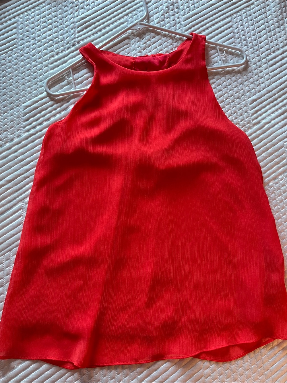Banana Republic Women's Sleeveless Orange Blouse Cut-out Back Size XS